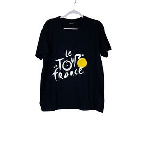 Le Tour De France short sleeve t-shirt black men's size XL